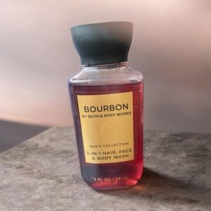Bath & Body Works Travel 3 In 1 Hair Face Wash Mens Collection BOURBON Shower